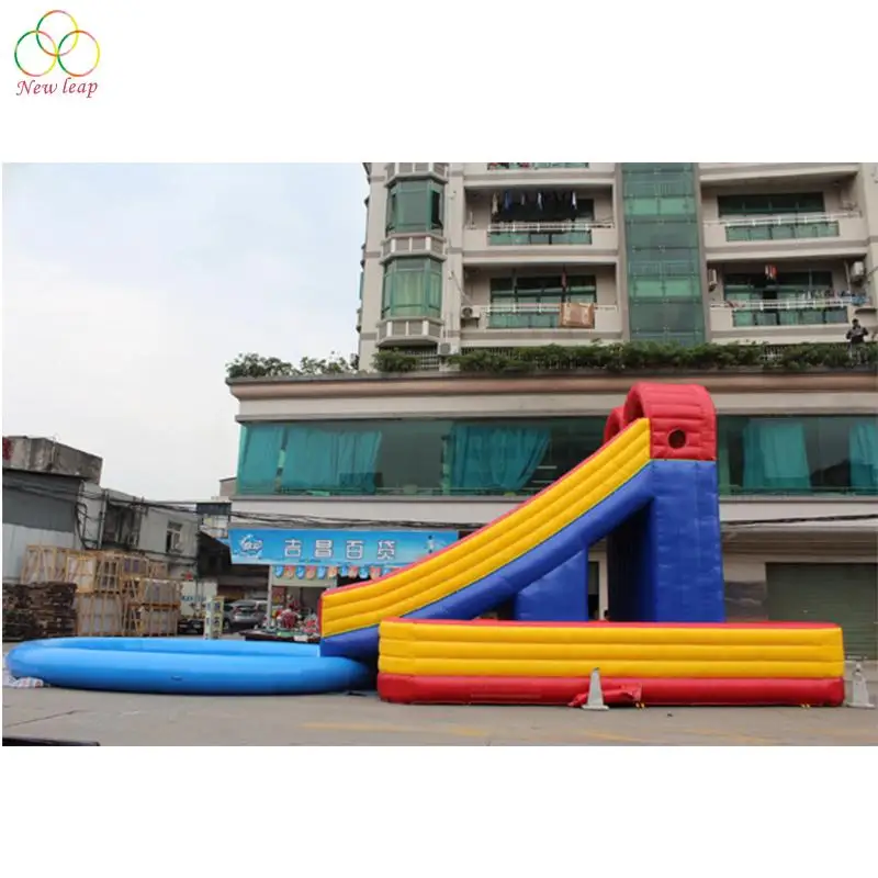 Large Dry or Wet Slides Inflatable Water Slide With Separate Pool