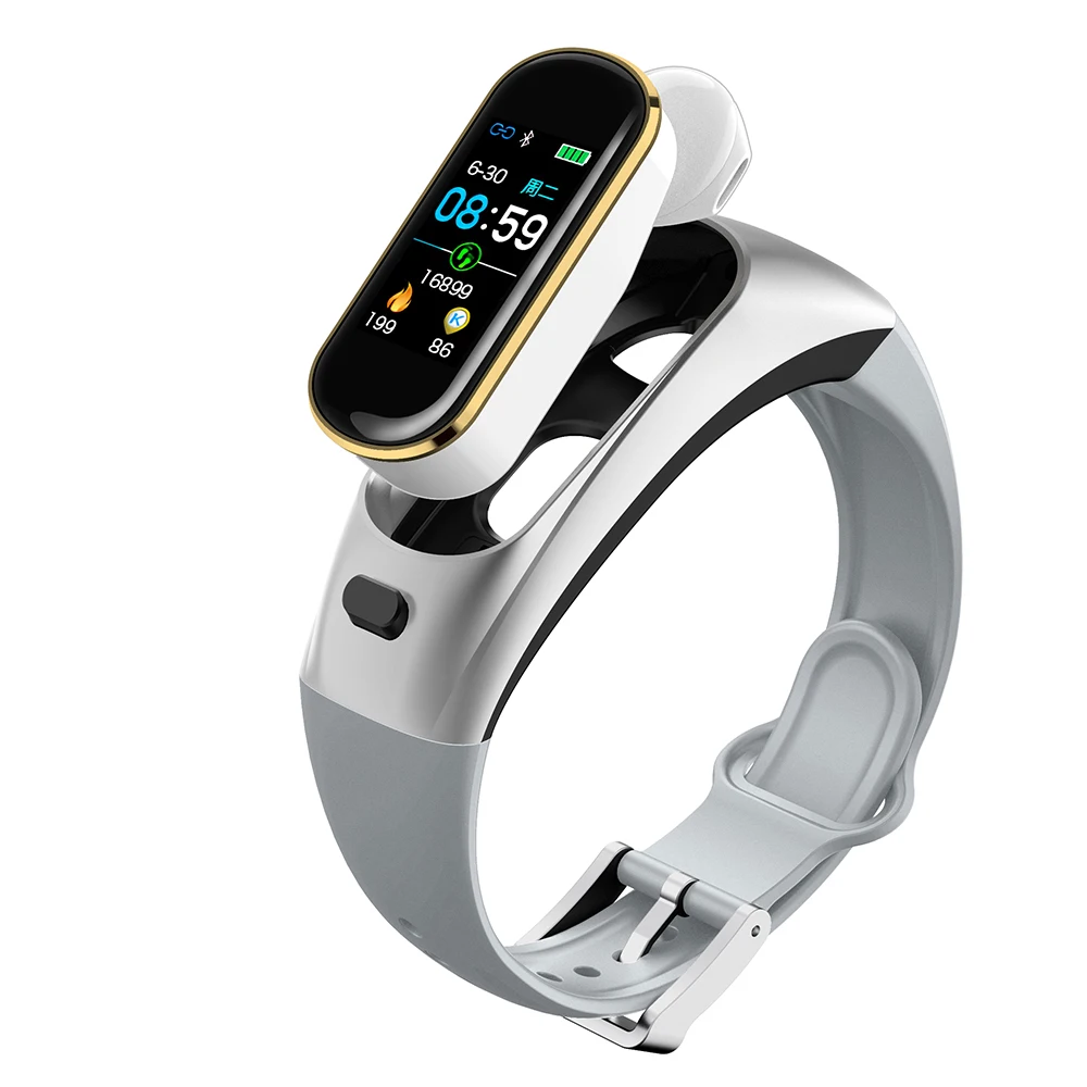 
JeiSo Multifunctional smart sports watch heart rate blood pressure sleep monitoring headset 2-in-1 electronic watch 