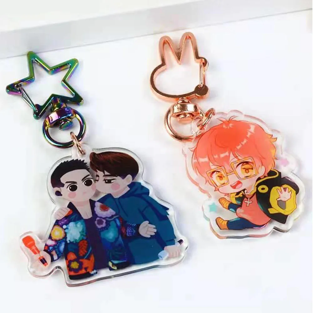 Custom Hologram Key Chain Anime Blank Plastic Acrylic Keychain Clear