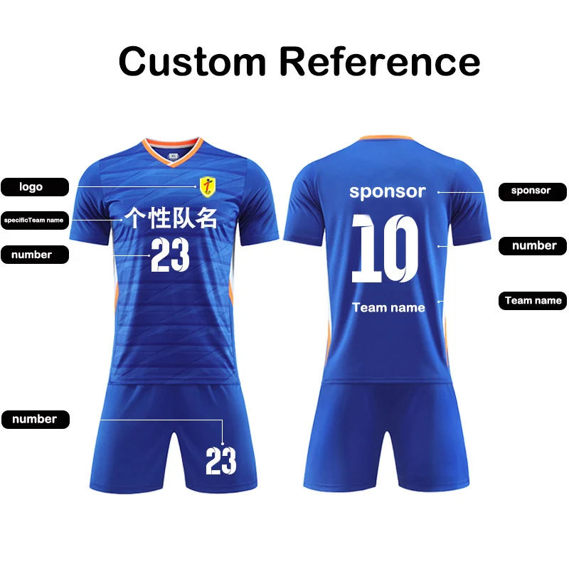 Soccer Wear for Men 2022 Jersey Set Football Printed Player Name Number Sports custom Suit Soccer Uniform