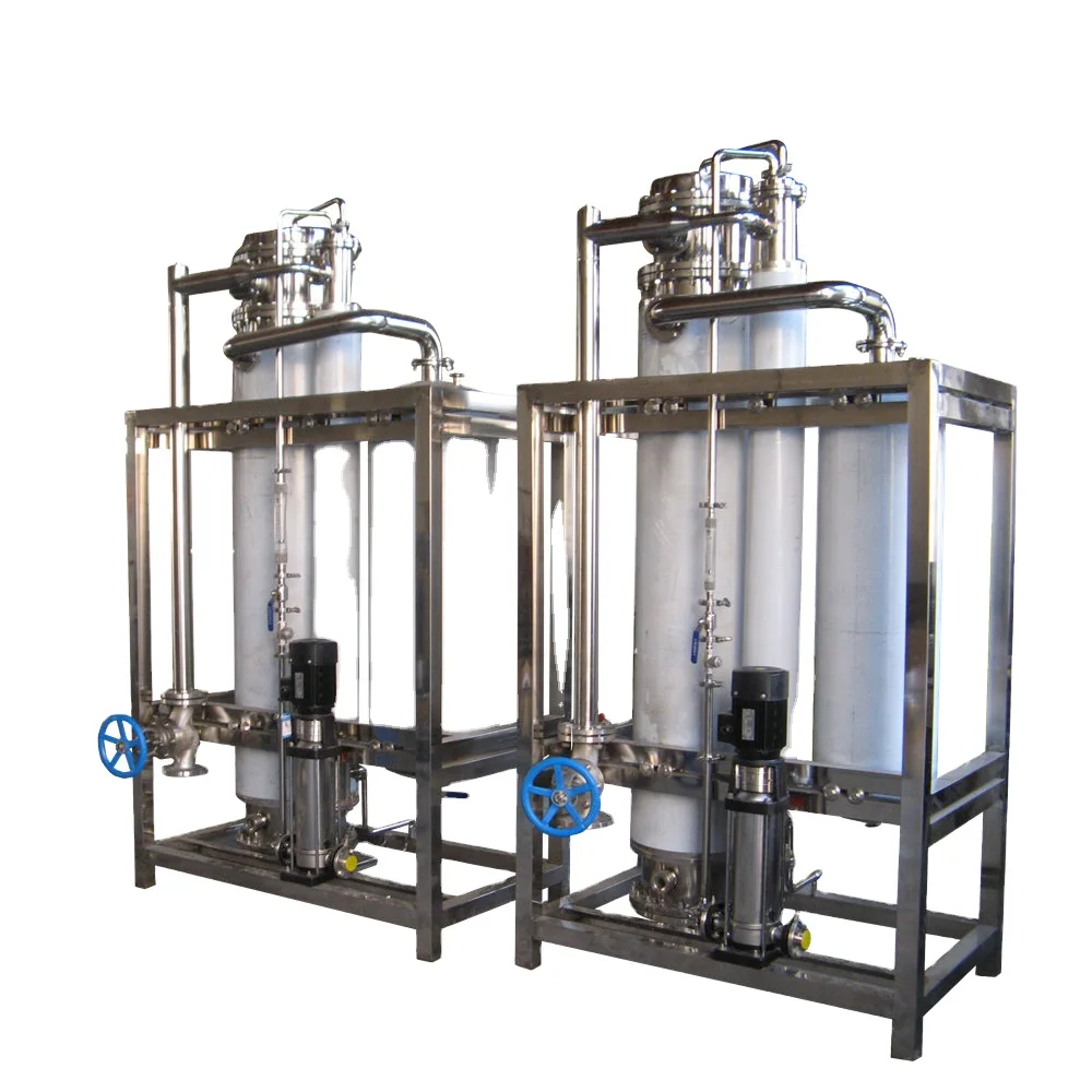 distilled water making machine 500lph Water for injection WFI Multi effect distilled