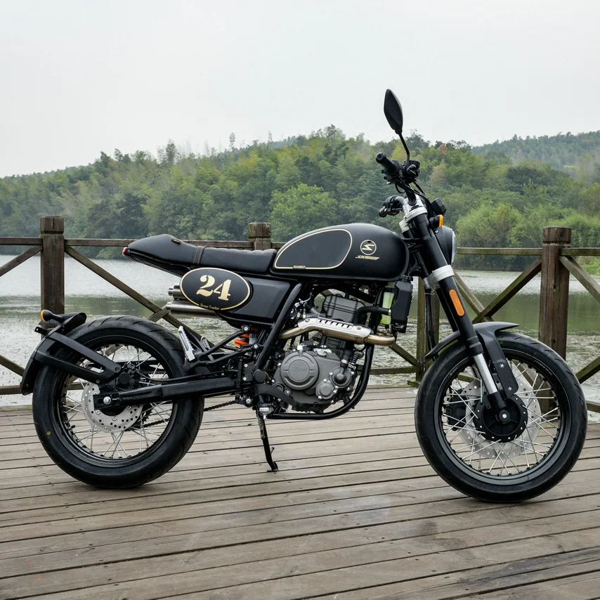 SKYTEAM NEW Street Tracker 125cc Motorcycle Fuel Injection EEC EURO 5 APPROVED Scrambler classic vintage racer bike