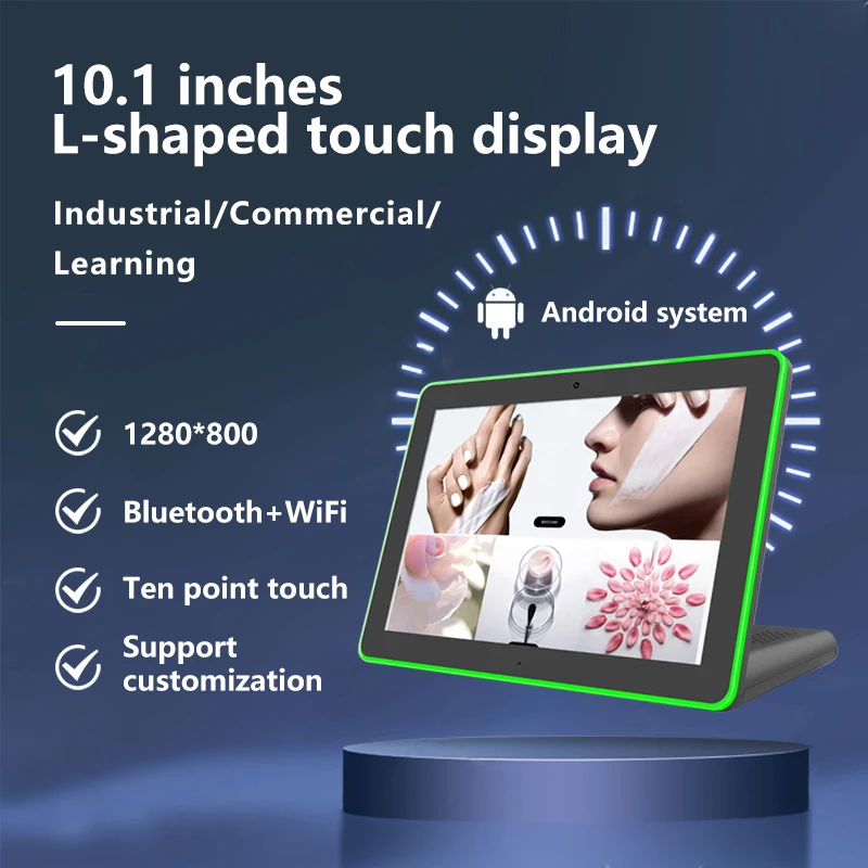 L Shape 10.1 Inch Capacitive Touch RJ45 Restaurant Bank Ordering Digital Signage Android Tablet PC