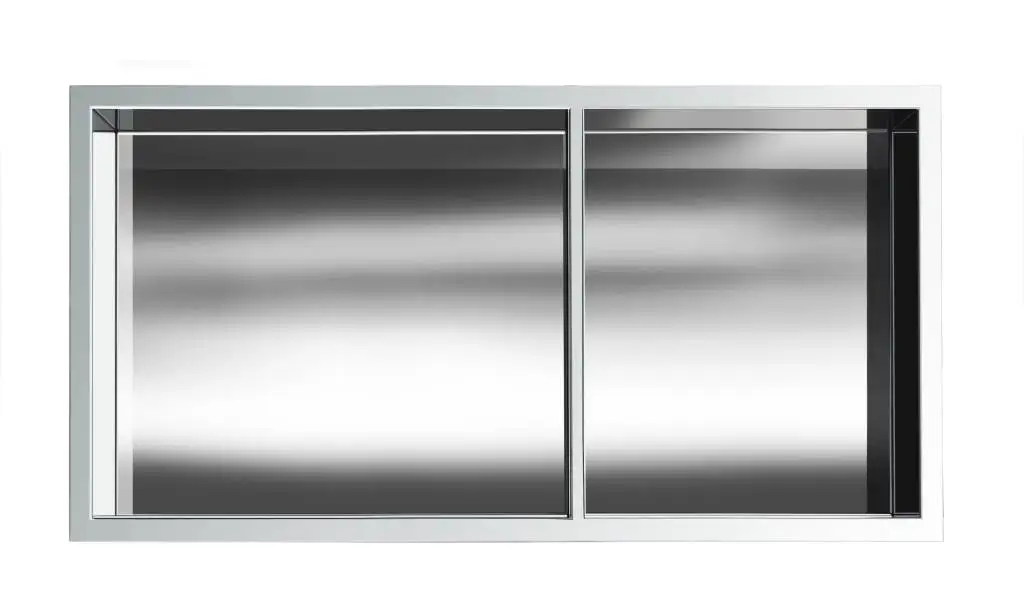 OEM wholesale stainless steel ss304 square wall shower niche Embedded Bathroom Metal Shelf Closet Living Room TV Storage Niche