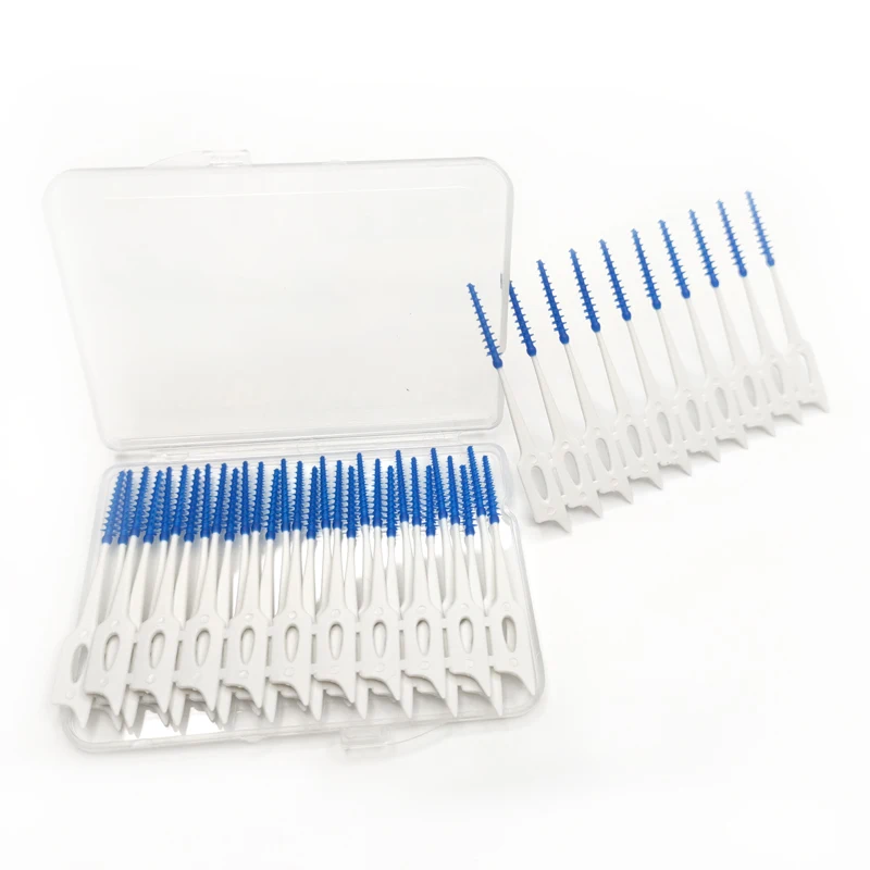 factory direct  Inter Dental gum care products Wire Soft Brushes Teeth Picks Interdental Brush 40pcs