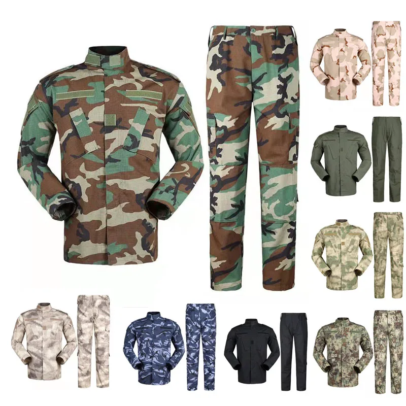 Multicolor ACU Uniform Tactical Camouflage Clothing Outdoor TC 65/35 Ripstop ACU Camo Suit