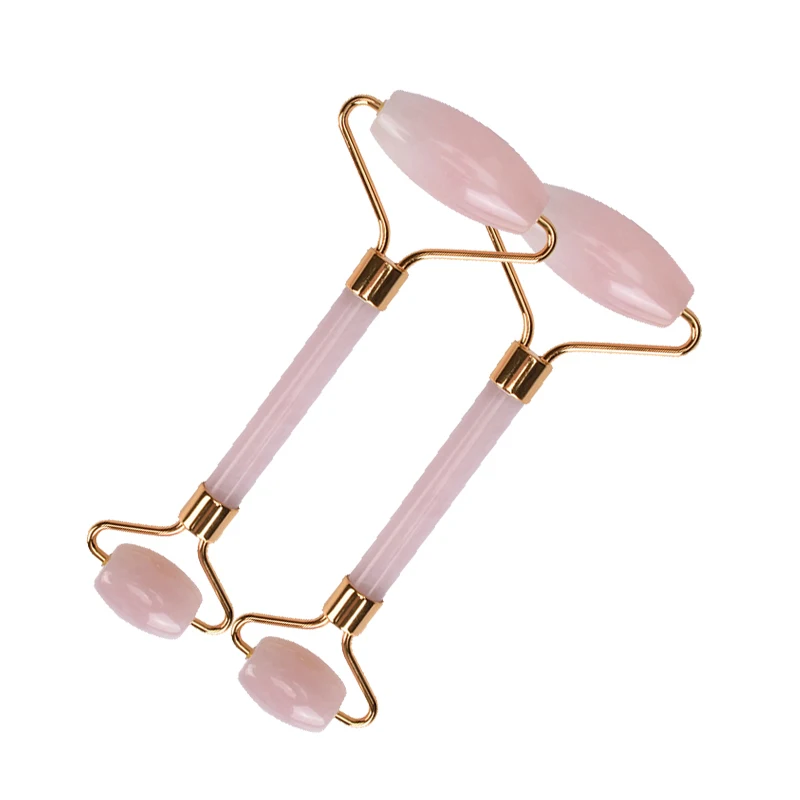 Natural Rose Quartz Massager Facial Beauty Mushroom Shape Massage Tools Relax Health Jade Stone Roller