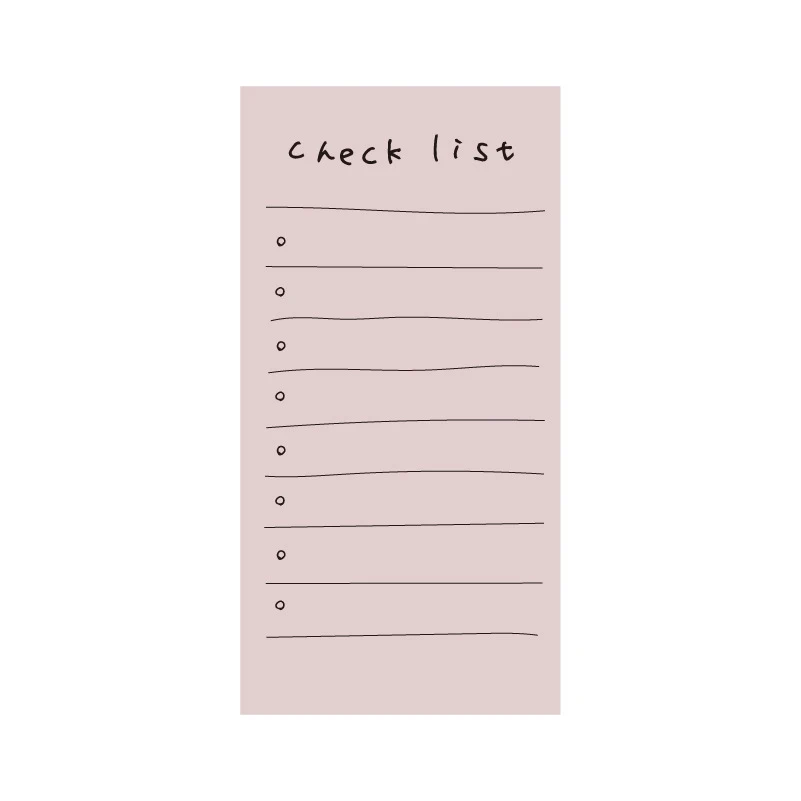 Portable weekly daily planner paper memo tear off notepad
