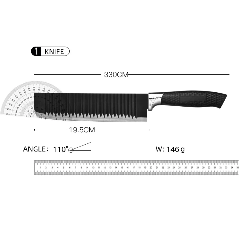 Customized Logo Cooking Tools Stainless Steel 6pcs Kitchen Knife Sets Plastic Handle Non-stick Knives Set