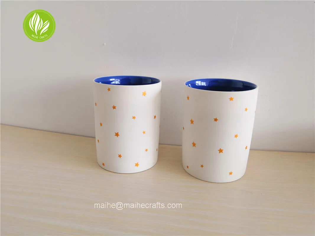 ceramic candle jar Candle container for candle DIY