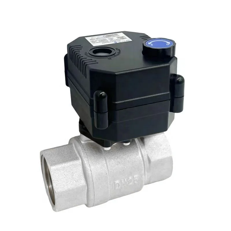 TOYI Two Way Stainless Steel Ball Valve Water Flow Control on/off type Electric Motorized Actuator Ball Valve