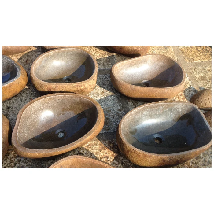 Натуральный речной камень ванная раковина речной камень чаша