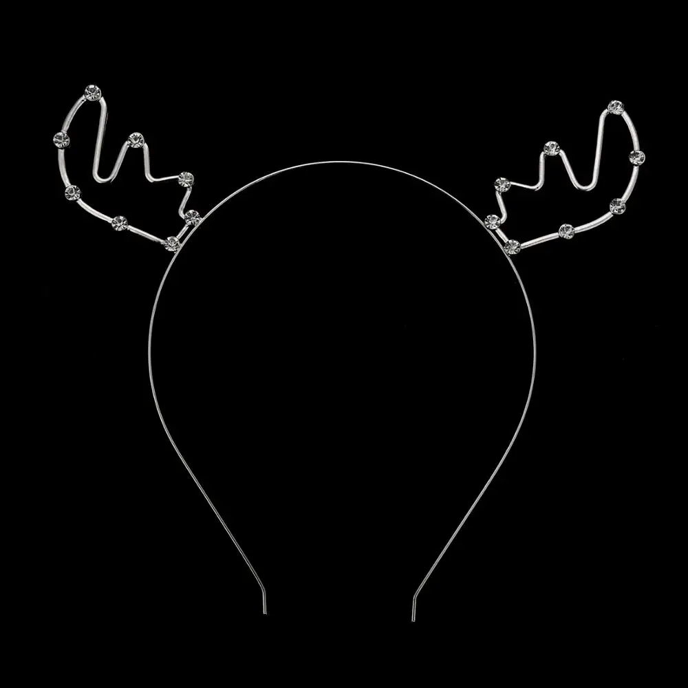 Alloy Rhinestone Hair Accessories Hairband Headband for Christmas  metal christmas headband