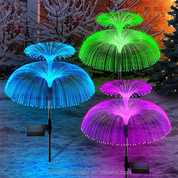 Solar Garden Double head Jellyfish light Unique double layer jellyfish wider area lighting used for garden decorative lighting