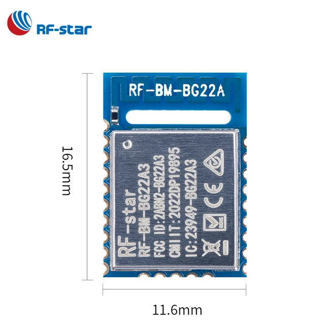 BLE5.2 IoT Cost-effective Silicon Labs 5.0 wireless module 6 dBm AoA AoD EFR32BG22 RF transceiver