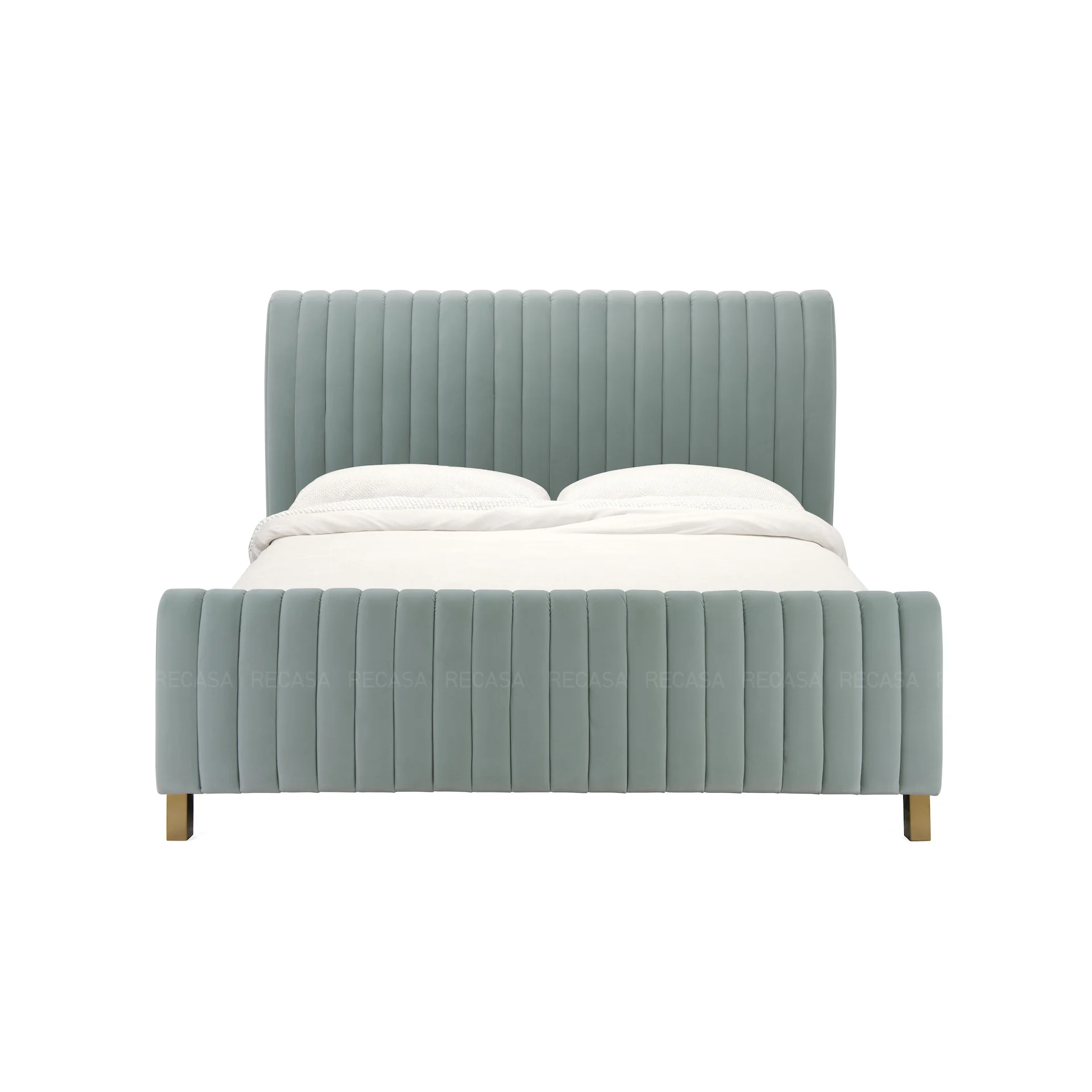 Manufacturer Direct Selling Wooden Bed Frame King Size Bed Modern Velvet Queen Size Bed