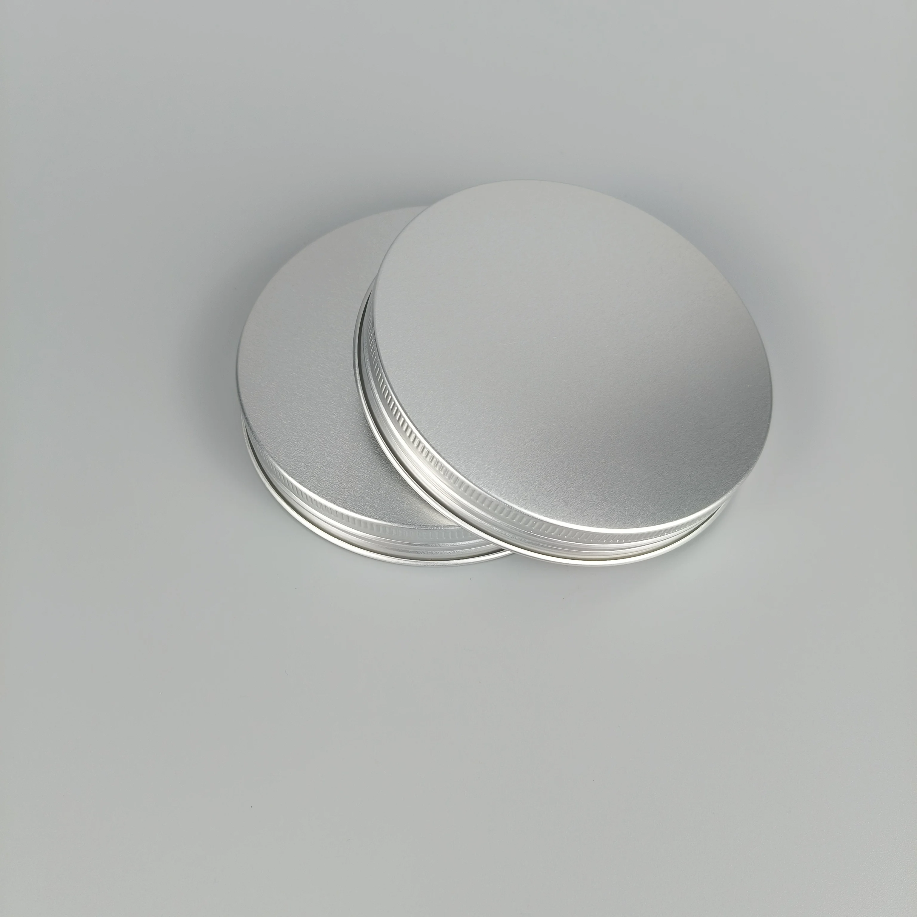 100mm Threaded Metal Lids Silver  Aluminum Screw Caps for bottle