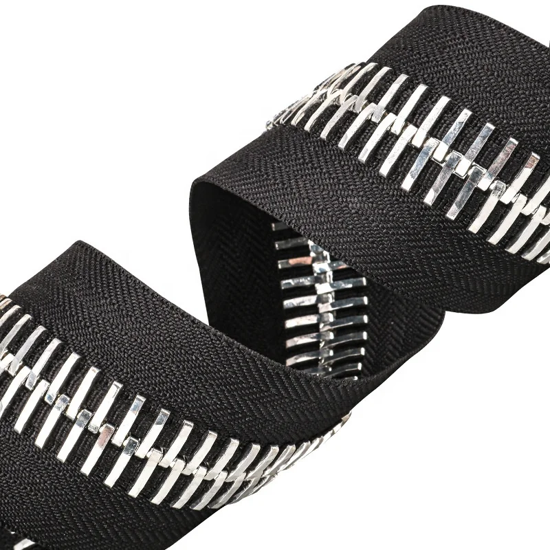 Zipper factory large zippers 30 metal swiss european style silver gold teeth close end heavy duty metal zipper for bags garment