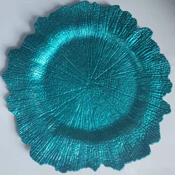 13 inch gold reef charger plates wedding decoration melamine plates for restaurant