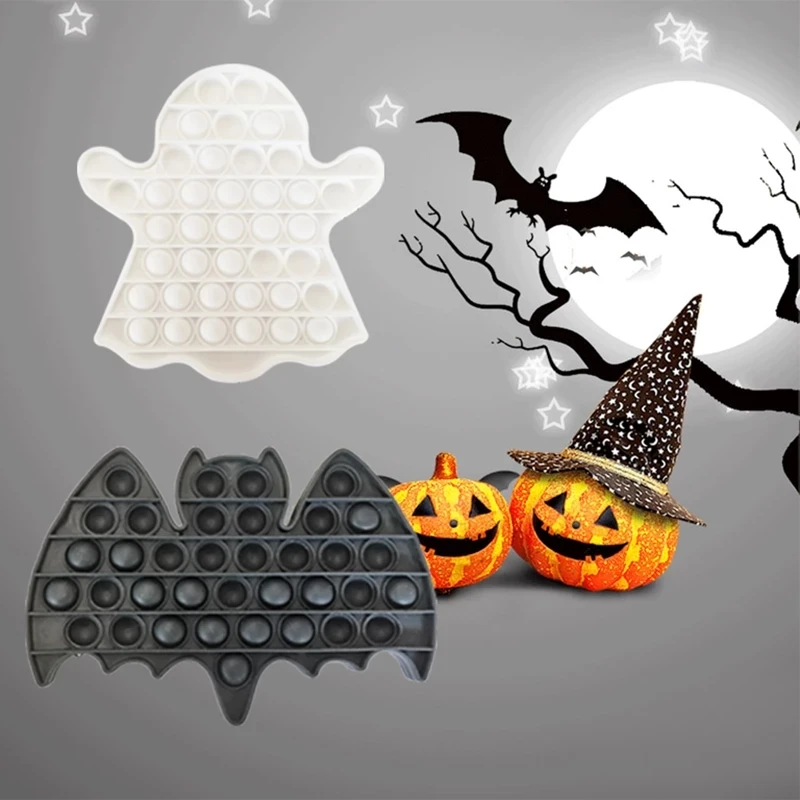 
2021 NEW Holloween Pumpkin poping it push bubble Sensory Squeeze Fidget Toys for Autism Learning Anxiety Stress Relief 
