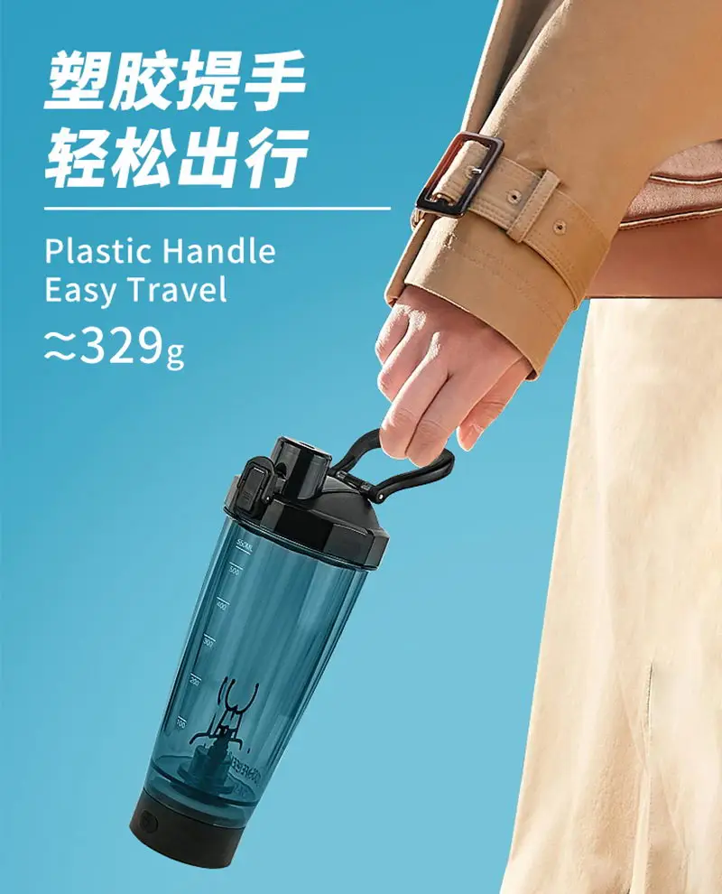 TEDI Customization Color Tumbler Bpa Free Vibrating plastic water bottles Protein Gym Sport Shaker Water Bottles To Drink