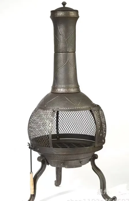 fire pit grill outdoor Furniture garden fire pit metal fireplace with grill plate