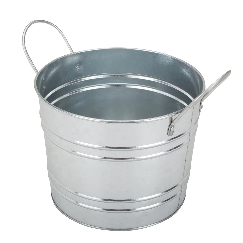 galvanized steel metal handle bucket