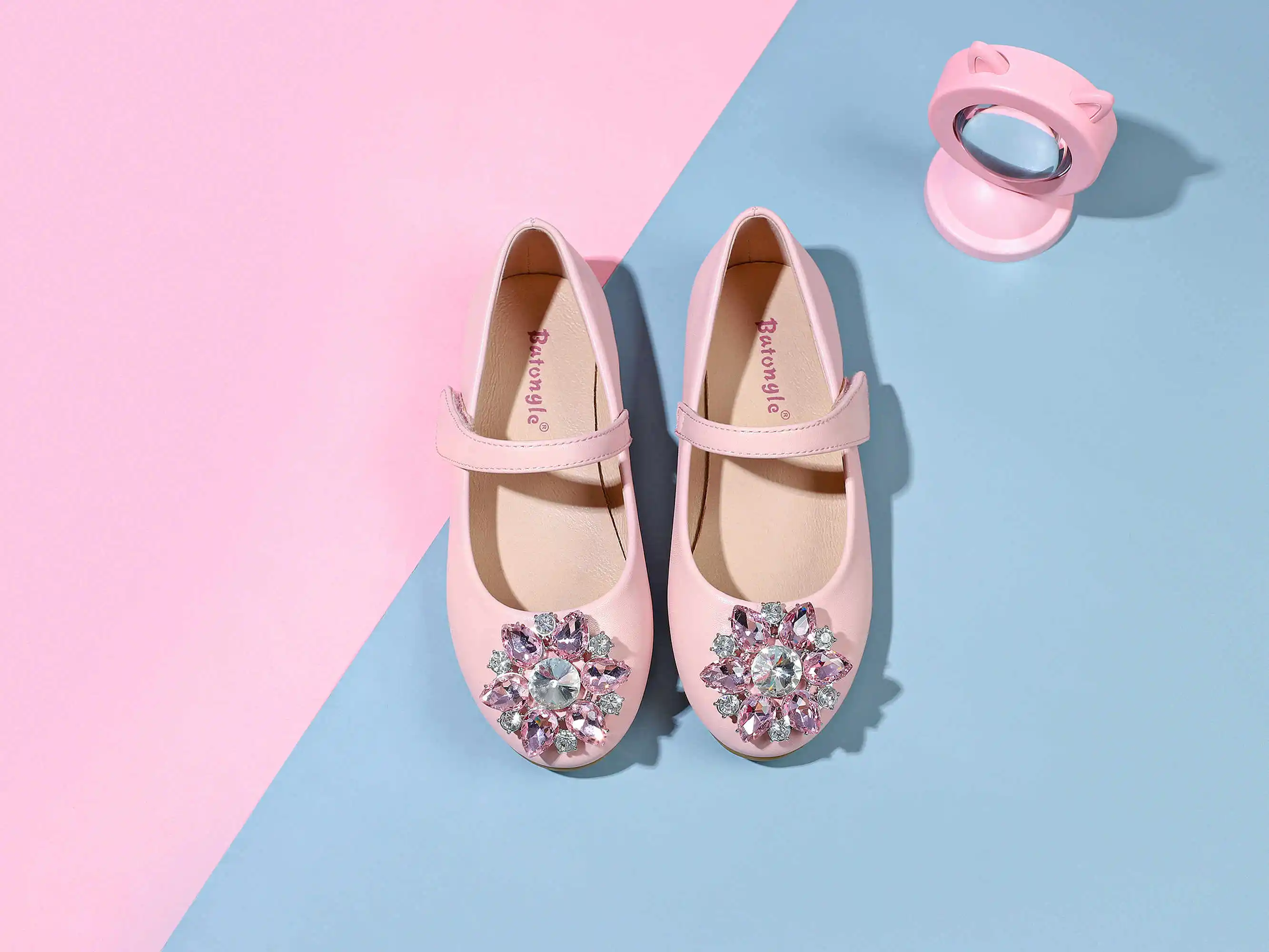 Wholesale Design Beef Tendon Korean Children Princess Shoes Low Heel Casual Shoes