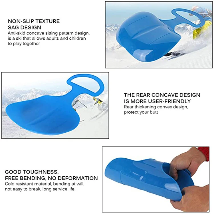 
factory CE kids winter toys small plastic snow sled 