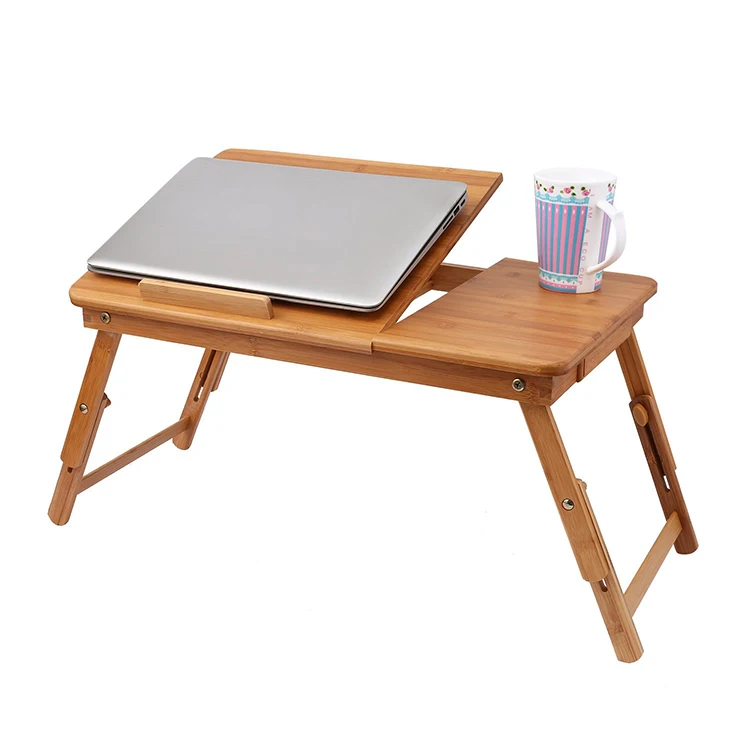 Multi-function Portable Bamboo Laptop Desk With Drawer