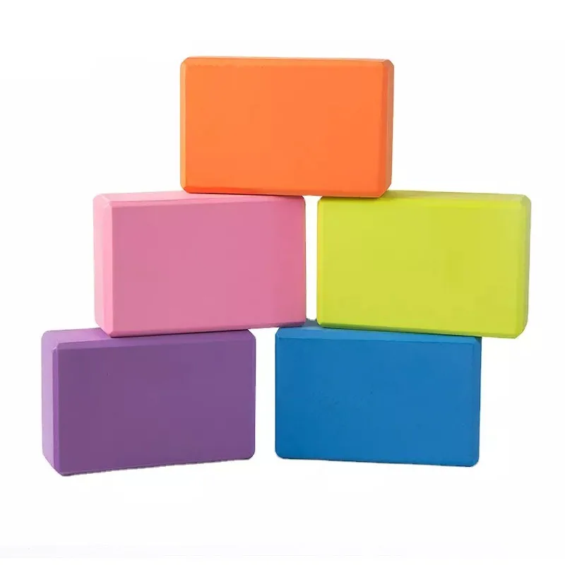 Custom Logo Pilates Yoga Blocks Set Thick Foam Eco Friendly Custom Colour Eva Yoga Blocks