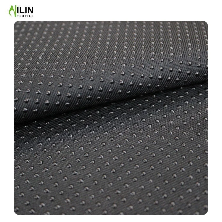 100% polyester silicone rubber anti skid gabardine fabric for cushion