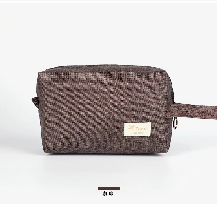Fashion Small Pouch Dopp Kit Blank Mens Canvas Cosmetic Bag Makeup Zipper Travel Cotton 19*8*13cm OJ-CB066 Canvas,canvas CN;ZHE