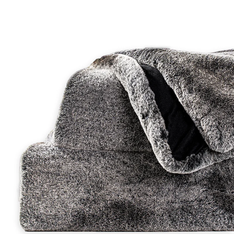 Best Selling Faux Fur Double Sided Mink Throw Blanket Anti-Static Rabbit Fur Throw