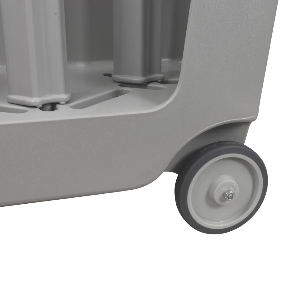 Adjustable Plastic Plate Dish Cart PP Material Serving Trolley for Kitchen Equipment Mobile Food Tray Moving Cart