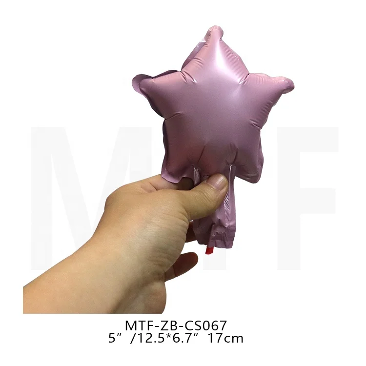 MTF Wholesales 5 Inch Mini Size Stars Shape Party Decoration Kids Toys Mylar Foil Balloons