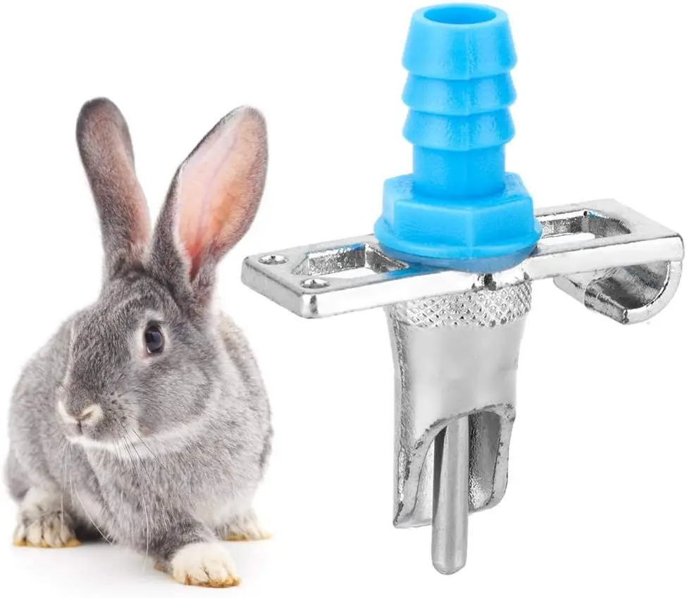 Синий цвет оцинкованная пружинная фурнитура автоматическая клетка для кролика поилка сосков