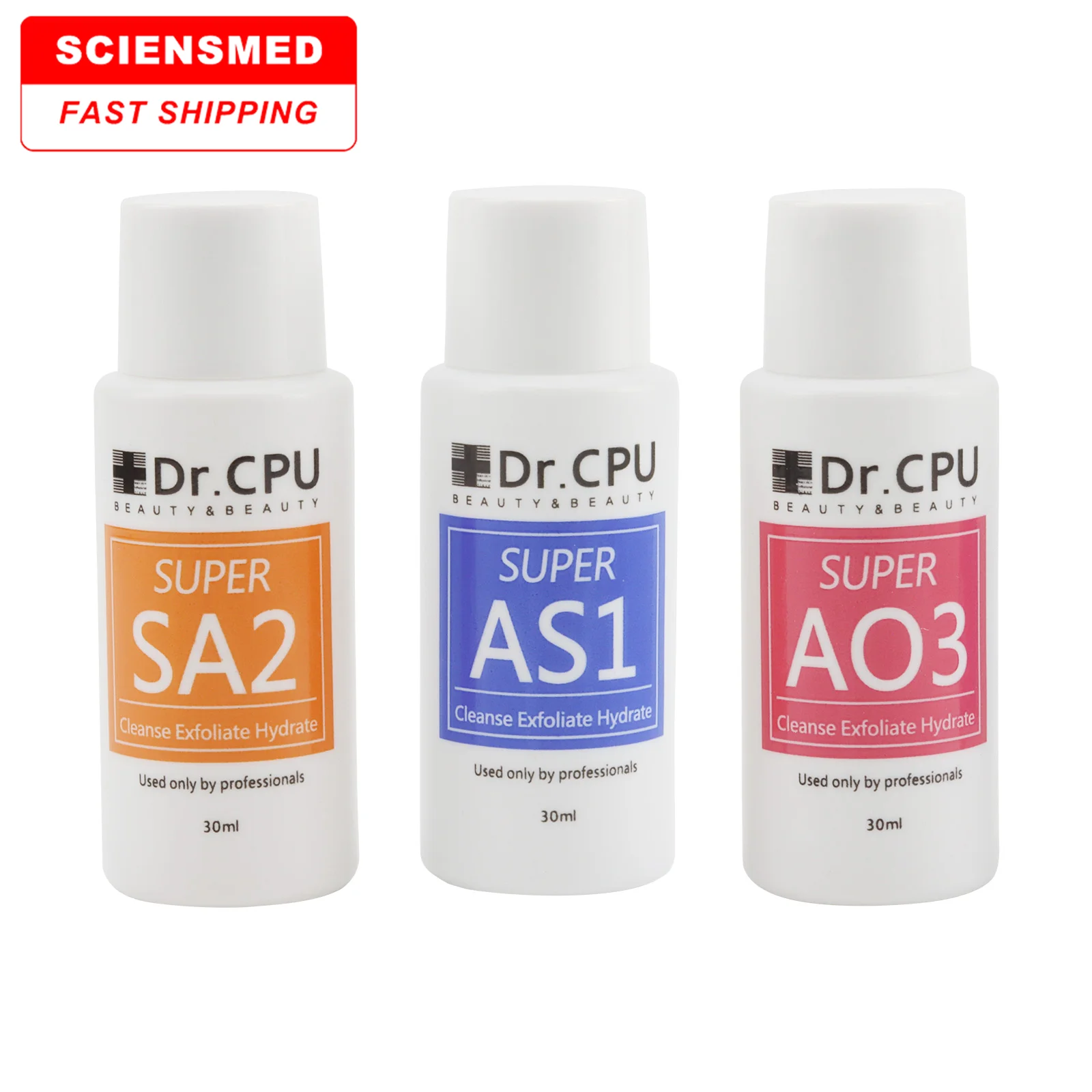 30ml Aqua Peeling Solution AS1 SA2 AO3 Strong Cleansing Skin Care for Hydra Dermabrasion Beauty Machine Facial