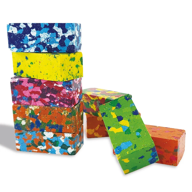 Низкий минимальный заказ Заводские разноцветные нетоксичные мелки для раскрашивания радужных цветов конфетти