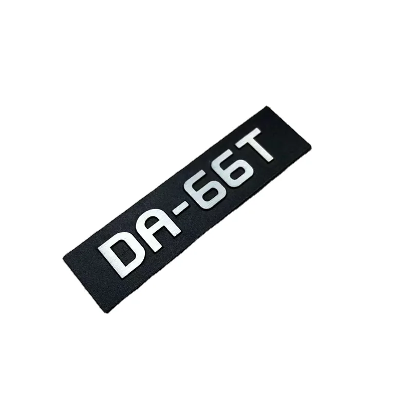 Custom Design Aluminum Embossed Logo Label Metal Material Die Cast Caboodles Raised Text Nameplate for Package