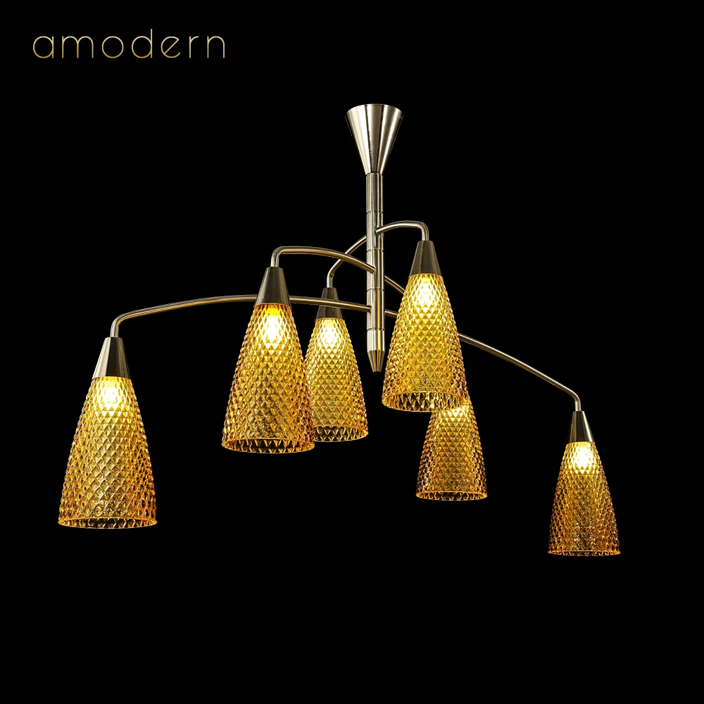 
China wholesale rustic hanging vintage crystal antique glass chandelier pendant lights 