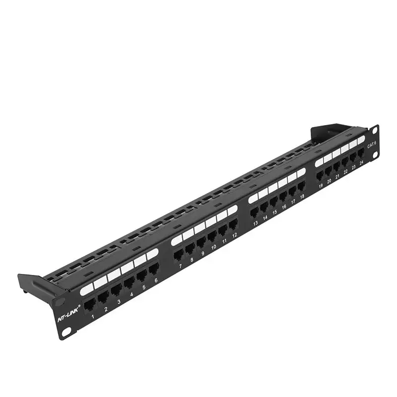 High Quality 24 Port 48 Port Rj45 Cat5e Cat6 Utp Loaded Patch Panel with Frame