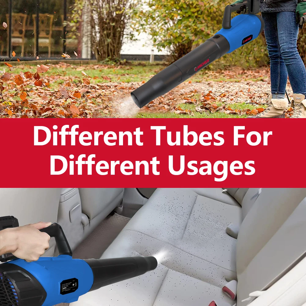 Hehui 20V Portable Battery Cordless Blower High Speed Leaf Vacuum Cleaner Fan Dust Snow Garden Car Air Handheld Blower