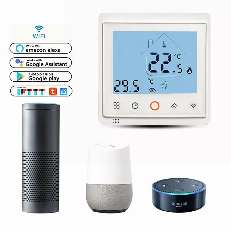 WIFI Room Thermostat For Underfloor Electric Heating System Touch Screen Type With TUYA APP