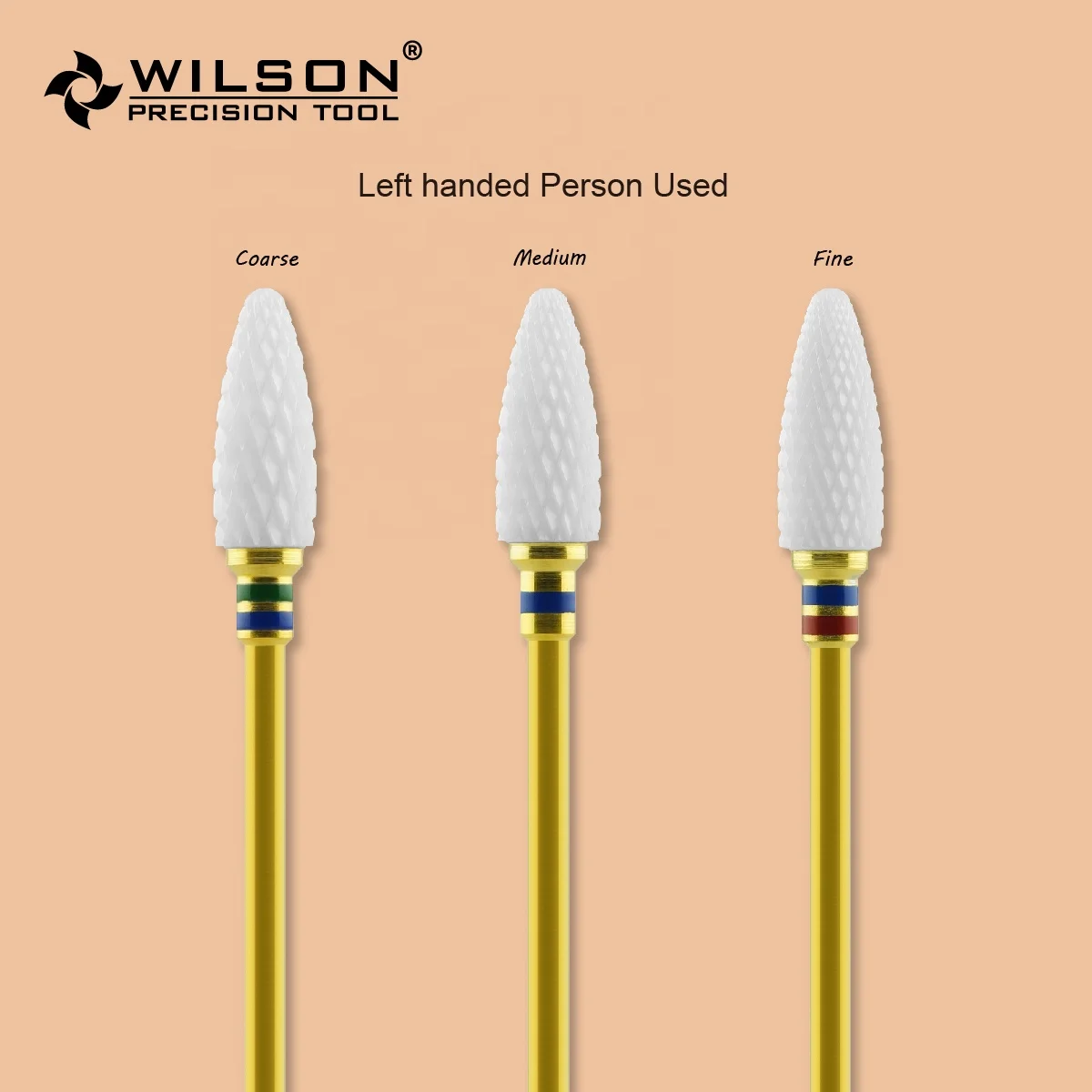 6605501 Low Vibration White Ceramic -  Zirconia Ceramic Burs / Dental bur Used For Acrylic/Plaster Left Handed Use