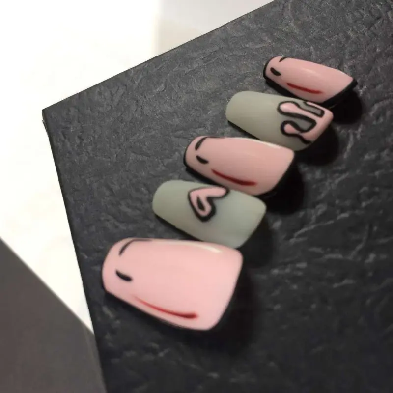 New arrival Artificial Nails Short With Glue Pure Gel Nail Press On Btartbox Handmade Press On Nails