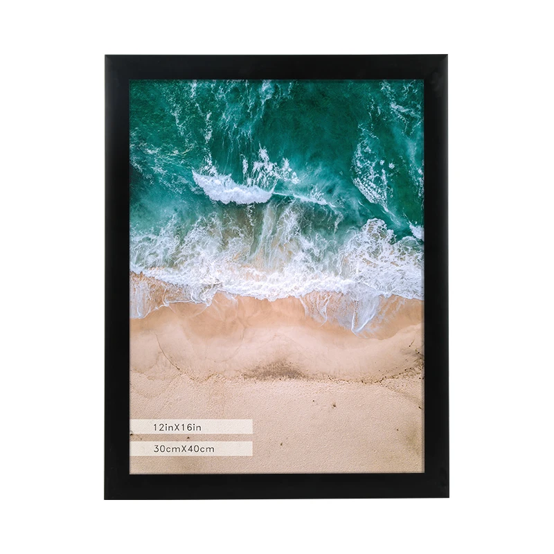 Jinnhome 12x16 дюймов старшая черная алюминиевая фоторамка с пружинными зажимами для настенного монтажа горизонтального или вертикального реального стекла