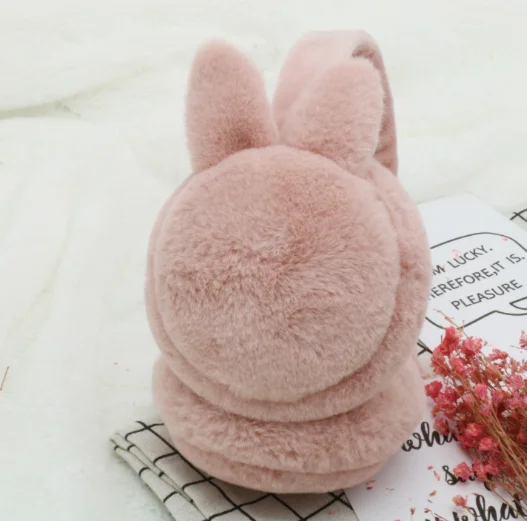 
Hot selling plush fur ear muffs cute rabbit warm winter ear muffs 