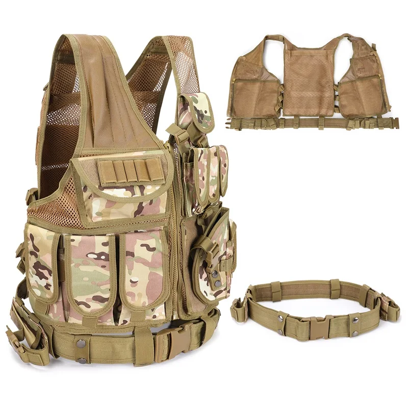 Hot Sale Adults Outdoor Breathable CS game Airsoft Vest Adjustable Quick Release Tactical Vest for Training