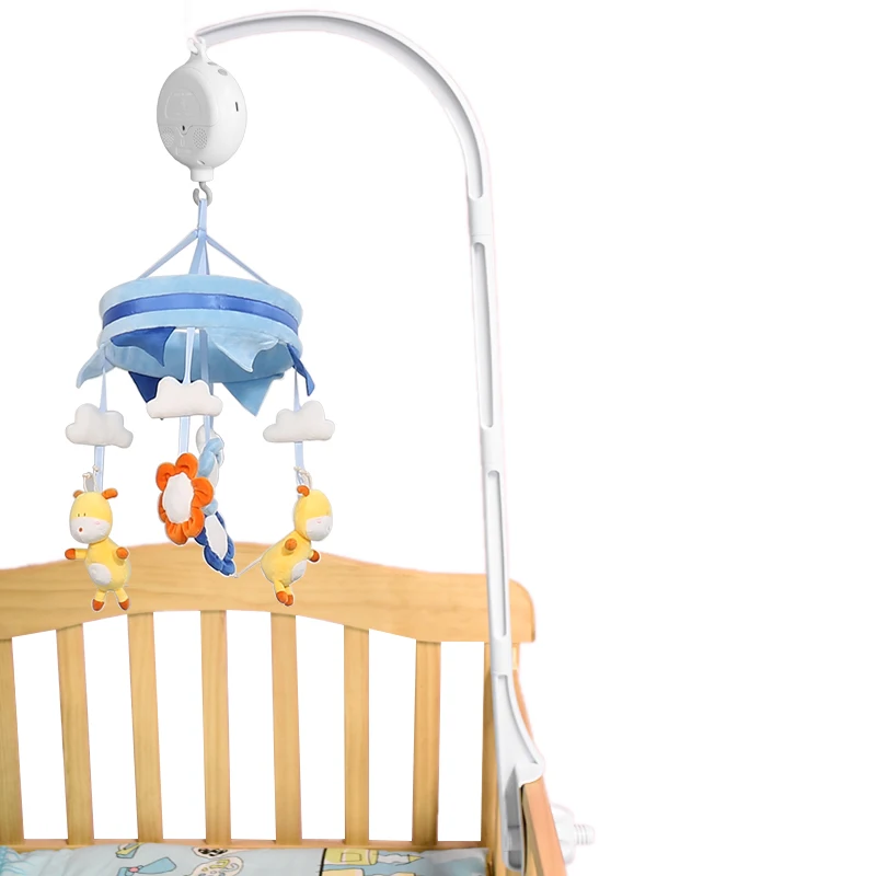 Hot sell baby toys baby crib cot mobiles musical baby plush hanging toys